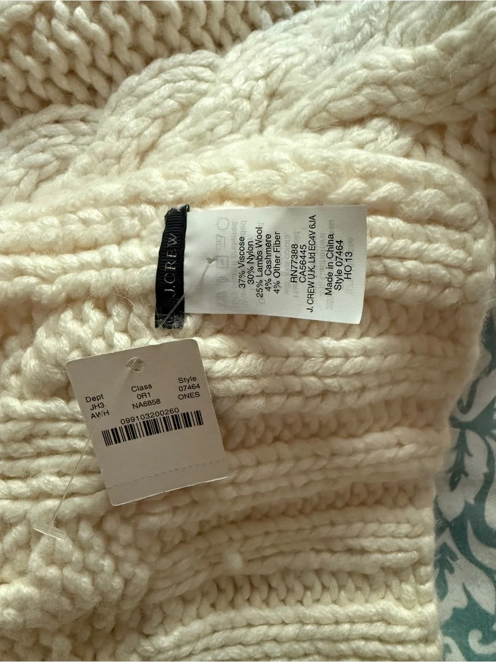 J. Crew cable knit